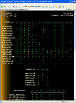 VCUCC's Big Brother website provides system information around the clock